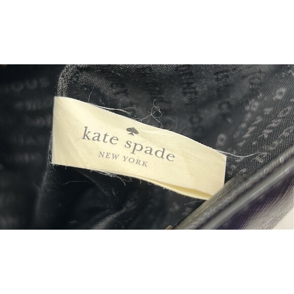 Vintage Kate Spade Black White Striped Large Structured Travel Tote Bag Classic - Picture 6 of 15